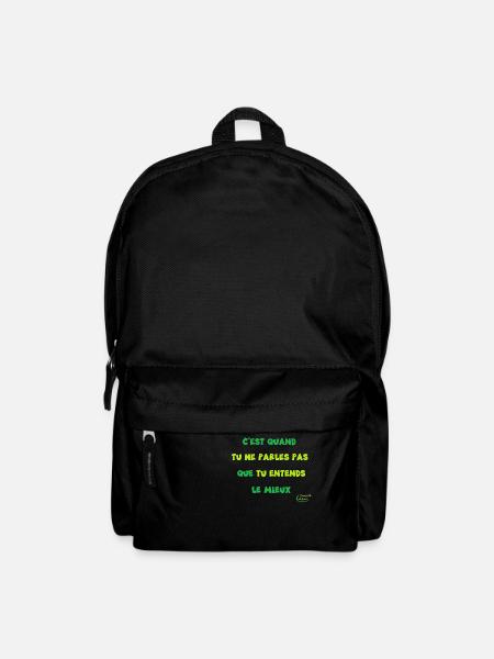 65 - Se taire et écouter - Sac à dos - noir