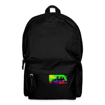Neon Abstract Retro Car Design Coop Artist BiBi-2 - Rucksack - Schwarz - Vorne