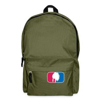 Indianer Häuptling Kopfschmuck lustige Geschenk - Rucksack - Olivgrün - Vorne