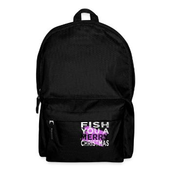 sea bass fishing tshirts beard fish hook axie fish - Rucksack - Schwarz - Vorne