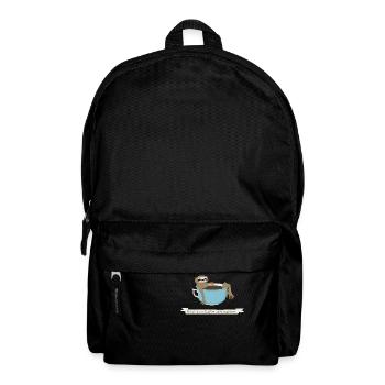 Schlaf kann Kaffee nicht ersetzen (Banner) - Rucksack - Schwarz - Vorne
