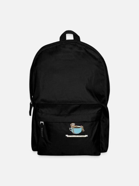 Schlaf kann Kaffee nicht ersetzen (Banner) - Rucksack - Schwarz