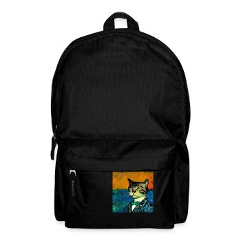 Katze gemalt von Van Gogh - Rucksack - Schwarz - Vorne