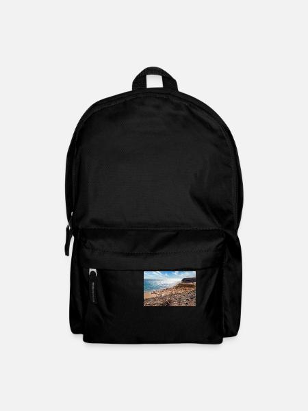 View over a beautiful bathing bay Risco del paso - Backpack - black