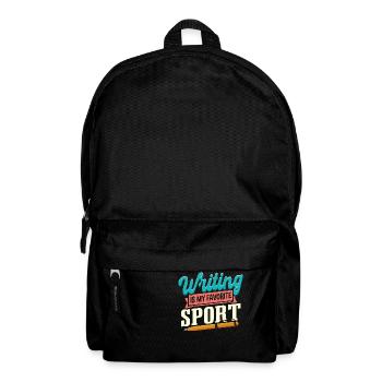 Schreiben ist mein Lieblingssport - Rucksack - Schwarz - Vorne