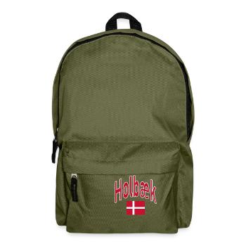 Drapeau du Danemark de Holbæk - Sac à dos - vert olive - Devant