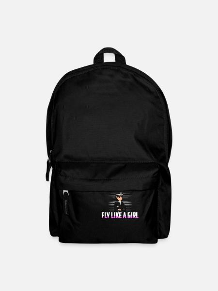 Fly Like A Girl Airline Pilot Aviation - Rucksack - Schwarz