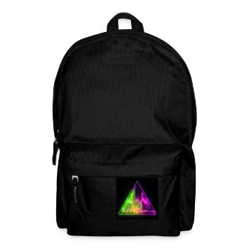 Abstract neon lights triangle cityscape design - Rucksack - Schwarz - Vorne