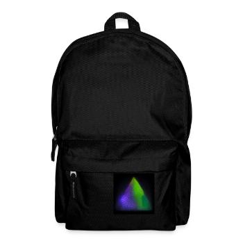 Abstract triangle architecture design neon lights - Backpack - black - Front