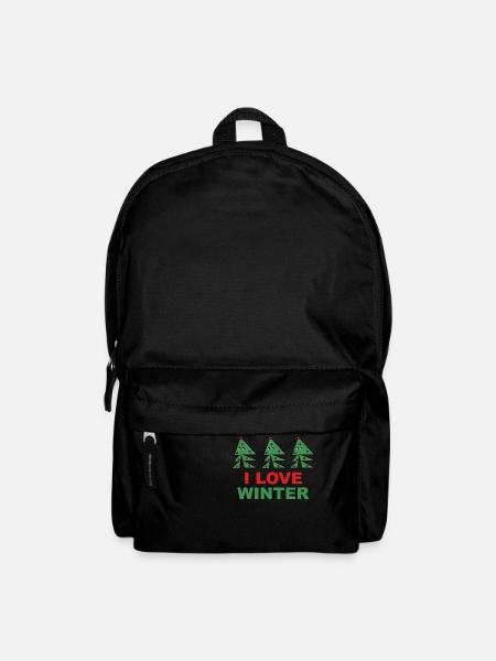 I Love Winter - Rucksack - Schwarz