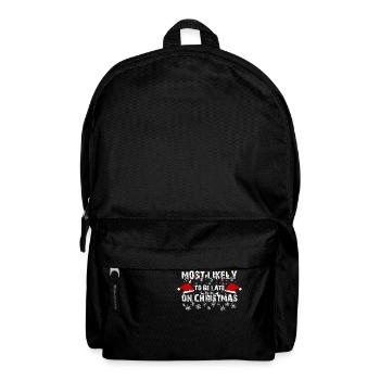 Most Likely To be Late on Christmas Santa Claus HO - Backpack - black - Front