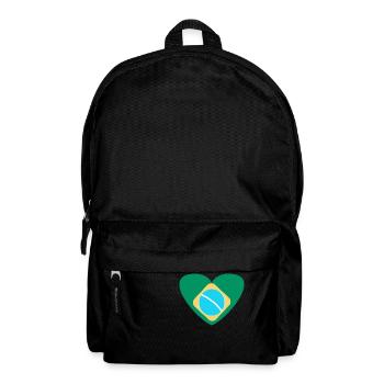 Brasilien - Herz - Rucksack - Schwarz - Vorne