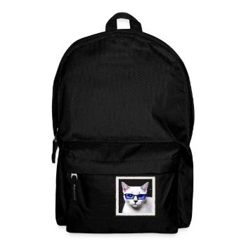 Süße Katze Ryder mit Brille - Rucksack - Schwarz - Vorne