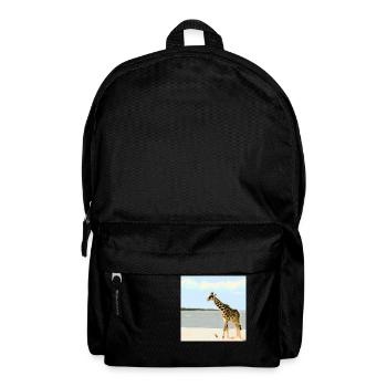 Giraffe am Strand - Rucksack - Schwarz - Vorne