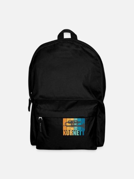 Kornett Vintage Musiker Instrument Geschenk - Rucksack - Schwarz