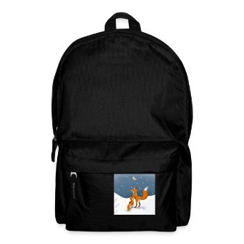Foxes in the snow - Backpack - black - Front
