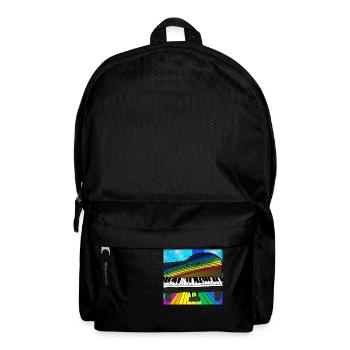 Piano on rainbow - Backpack - black - Front