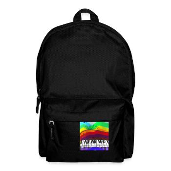 Piano on Rainbow - Music - Backpack - black - Front