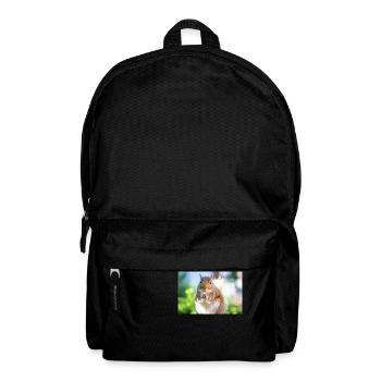 Grauhörnchen essen - Rucksack - Schwarz - Vorne