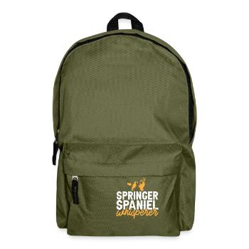 English Springer Spaniel Dog - Backpack - olive green - Front