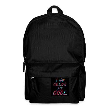 Color is cool, colorful theme - Backpack - black - Front