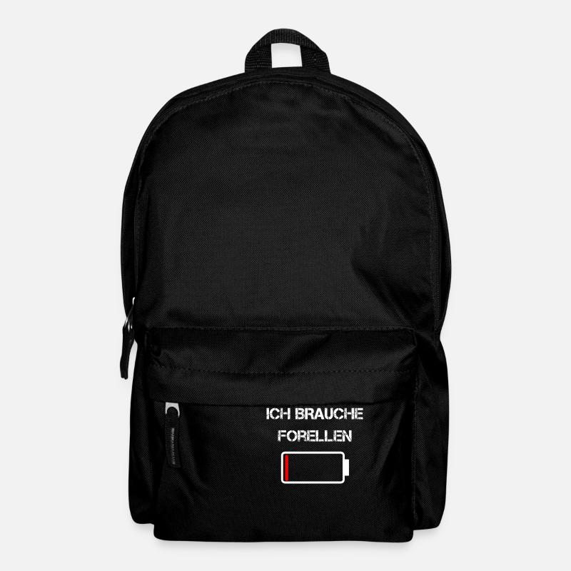 Sächsische Küche | Ich brauche Forellen - Rucksack - Schwarz