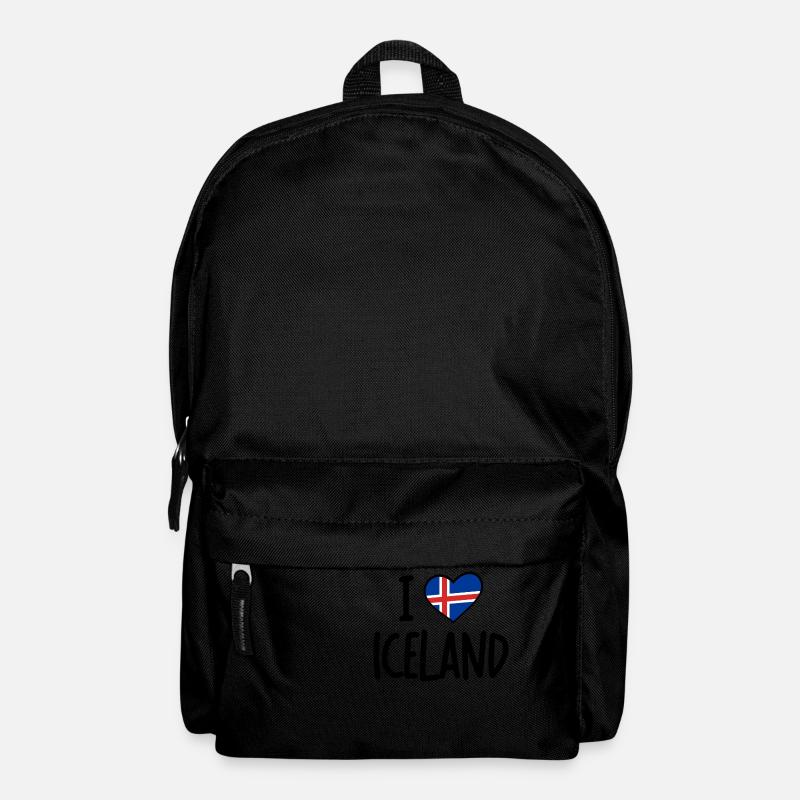 J’adore l’Islande - Sac à dos - noir