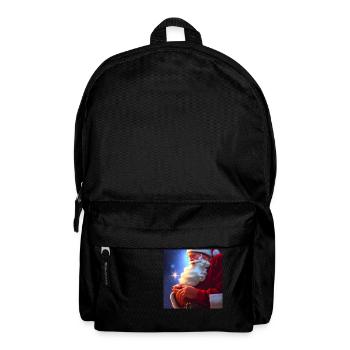 Weihnachtsmann Nikolaus Santa Claus Weihnachten - Rucksack - Schwarz - Vorne