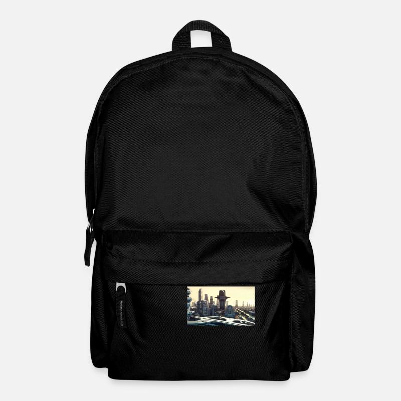 Stadt der Zukunft - Rucksack - Schwarz