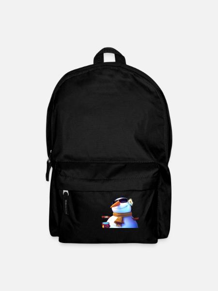 Schneemann mit Sonnenbrille - Rucksack - Schwarz
