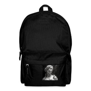 portrait beautiful young woman carved in marble 3 - Backpack - black - Front