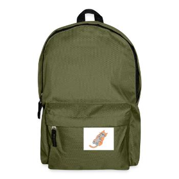 Süßes chilliges Kätzchen - Rucksack - Olivgrün - Vorne
