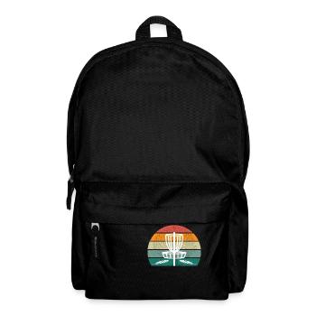 Vintage Disc Golf Sunset Retro - Rucksack - Schwarz - Vorne