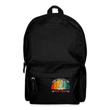 Spent your little Time for Yoga - Backpack - black - Front