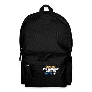 Gentiv Dativ Deutsch Lehrer Geschenk - Rucksack - Schwarz - Vorne