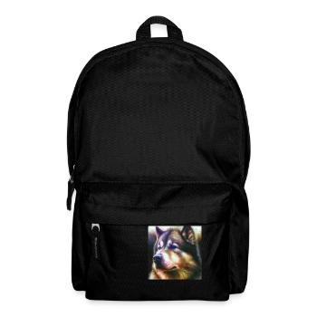 Alaskan Malamute Dog Portrait Chien de traîneau - Sac à dos - noir - Devant