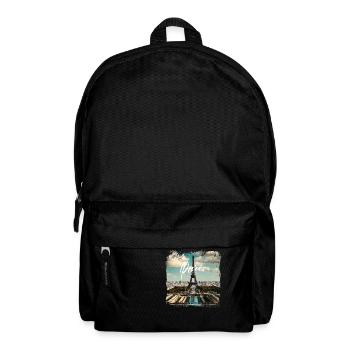 Paris Eiffel Tower casual style - Backpack - black - Front