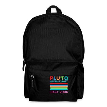 Pluto Never Forget Retro Space Science Pluto Desig - Backpack - black - Front
