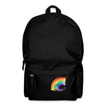 Regenbogen halbrund - Rucksack - Schwarz - Vorne