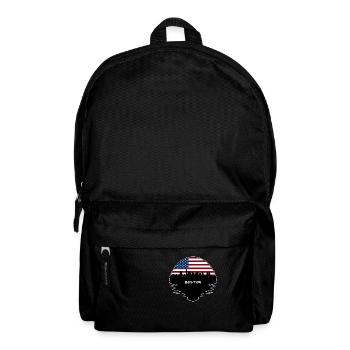 Boston Massachusetts USA Flagge Skyline Silhouette T - Rucksack - Schwarz - Vorne