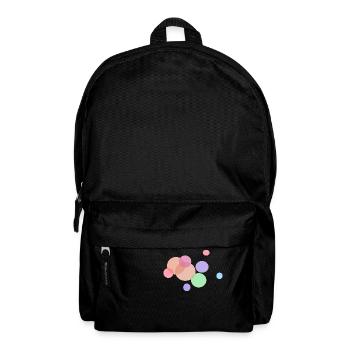 bunte Punkte - Rucksack - Schwarz - Vorne