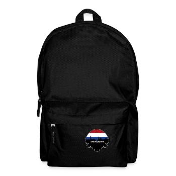 Amsterdam Niederlande Flagge Skyline Silhouette Trav - Rucksack - Schwarz - Vorne
