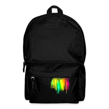 Rainbow dégradé coloré cool rétro tendance Art 2 - Sac à dos - noir - Devant