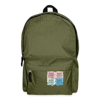 Frieren - Owl Froze Retro - Rucksack - Olivgrün - Vorne