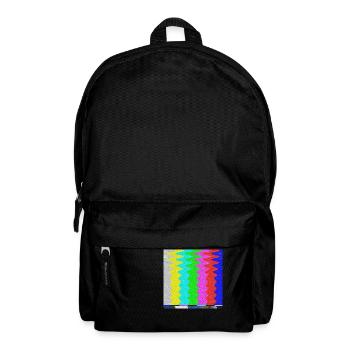 SMPTE-Farbbalken | TV-Farbtestbalken | Bleib dran - Rucksack - Schwarz - Vorne