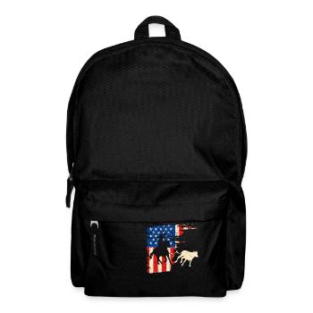 Calf Roping American Flag Patriotic Rodeo - Rucksack - Schwarz - Vorne