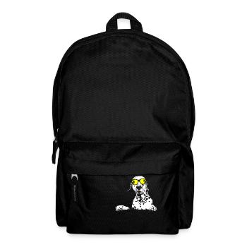 Dalmatiner Hundeliebe Kopfhörer Hundefans Dalmatin - Rucksack - Schwarz - Vorne