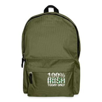 100% Irish today only - Backpack - olive green - Front