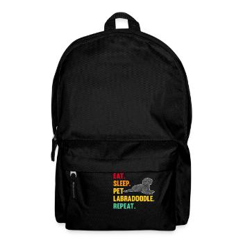 Labradoodle Hund - Rucksack - Schwarz - Vorne