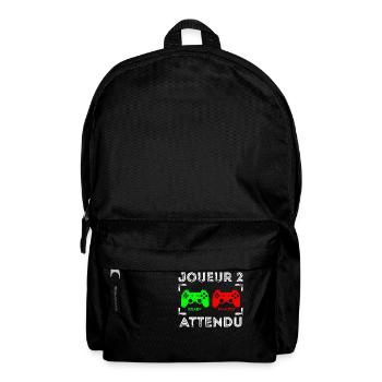 joeur 2 attendu - jeu video gamer - Sac à dos - noir - Devant